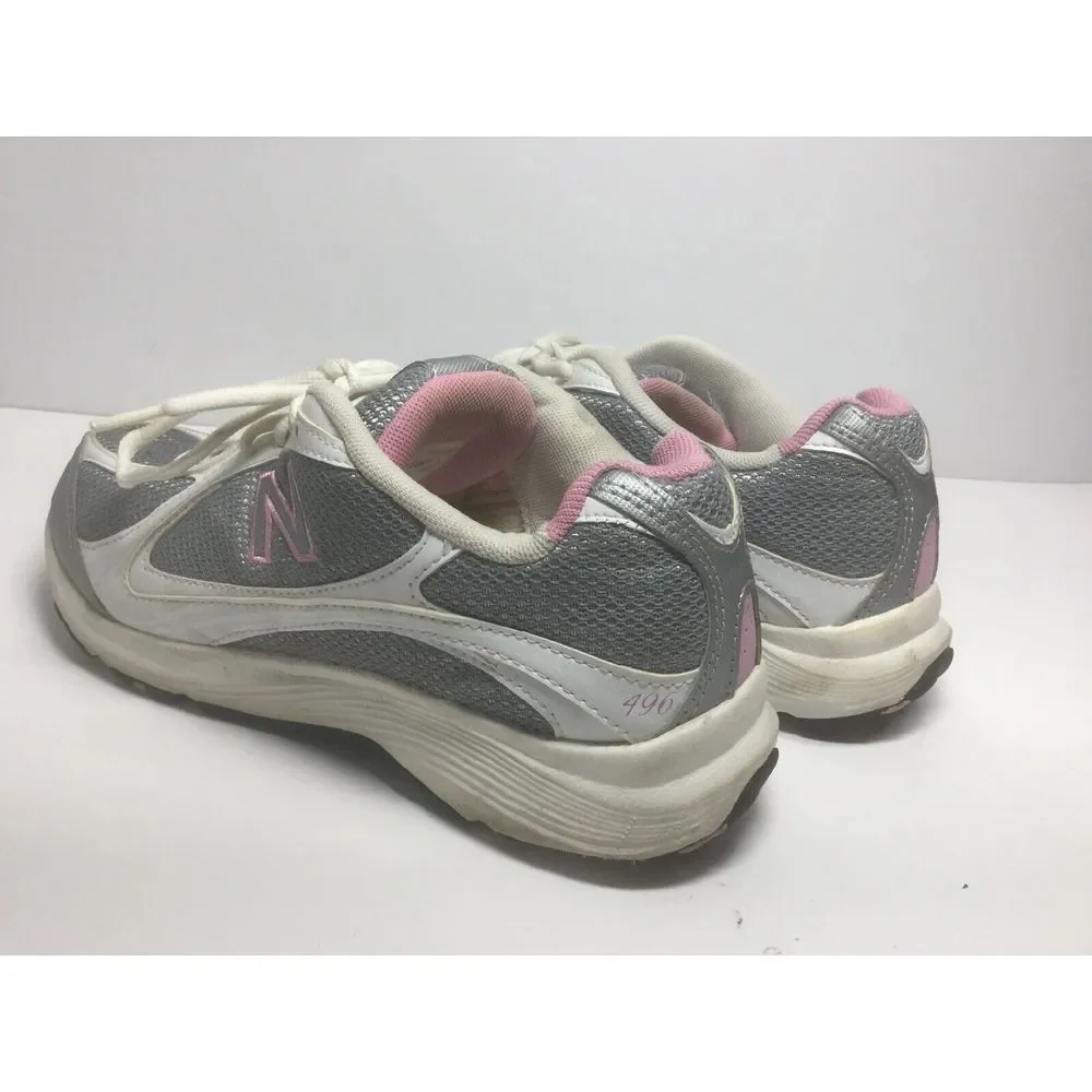 New‎ Balance Womens NB 496 Sneakers Size 9.5 White Pink Hiking Walking Shoes